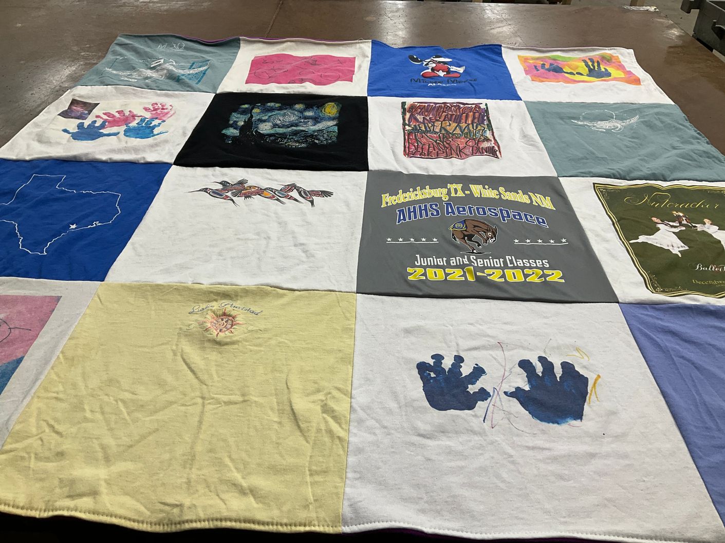 T-shirt quilt from fredericksburg high school by T from TX