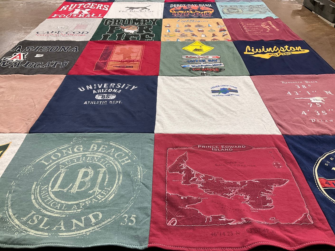 T-shirt quilt featuring rutgers university football by Shannon from NJ