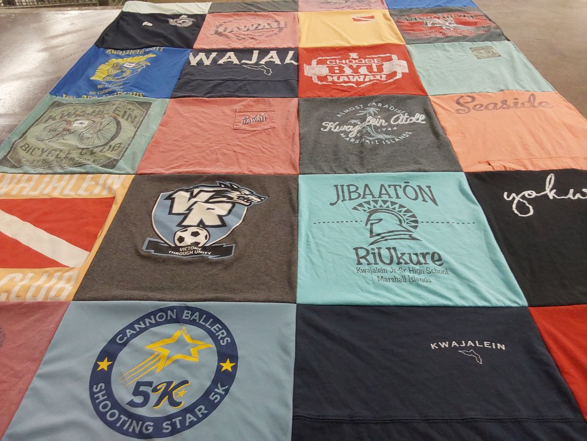 T-shirt quilt featuring victory through unity by Jaycie from NC
