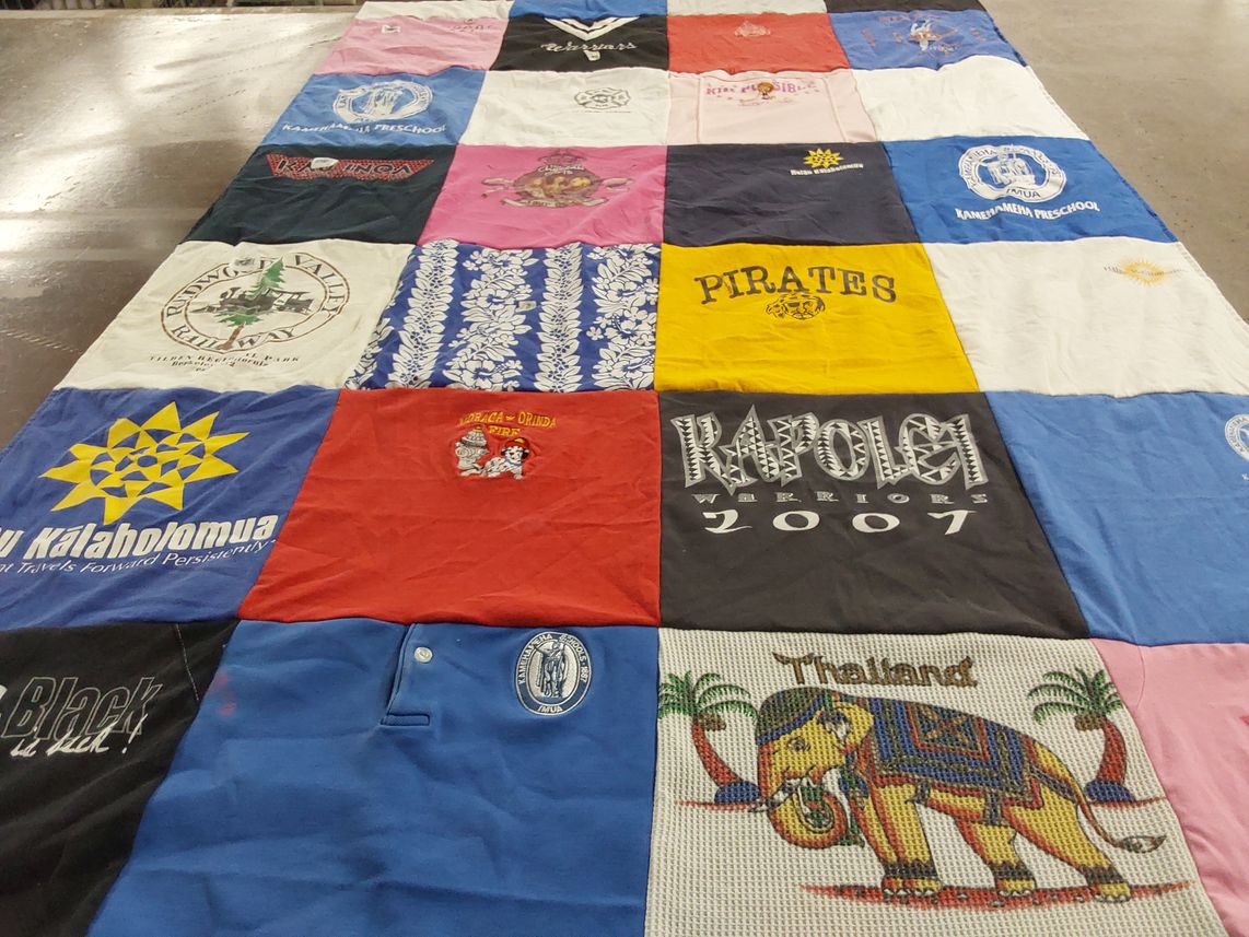 T-shirt quilt from kapolei high school by Lynda from HI