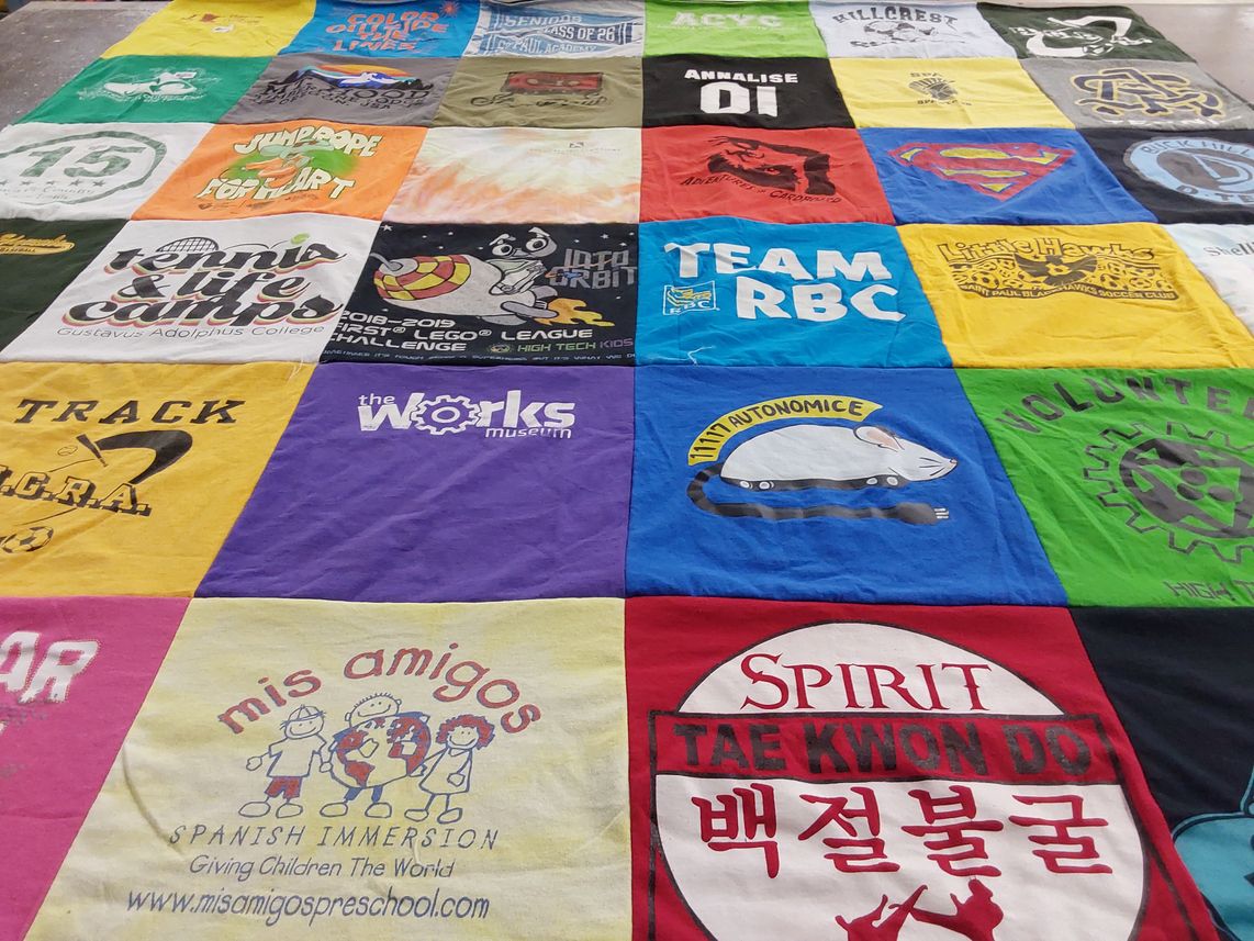 T-shirt quilt featuring team rbc by Amy from MN