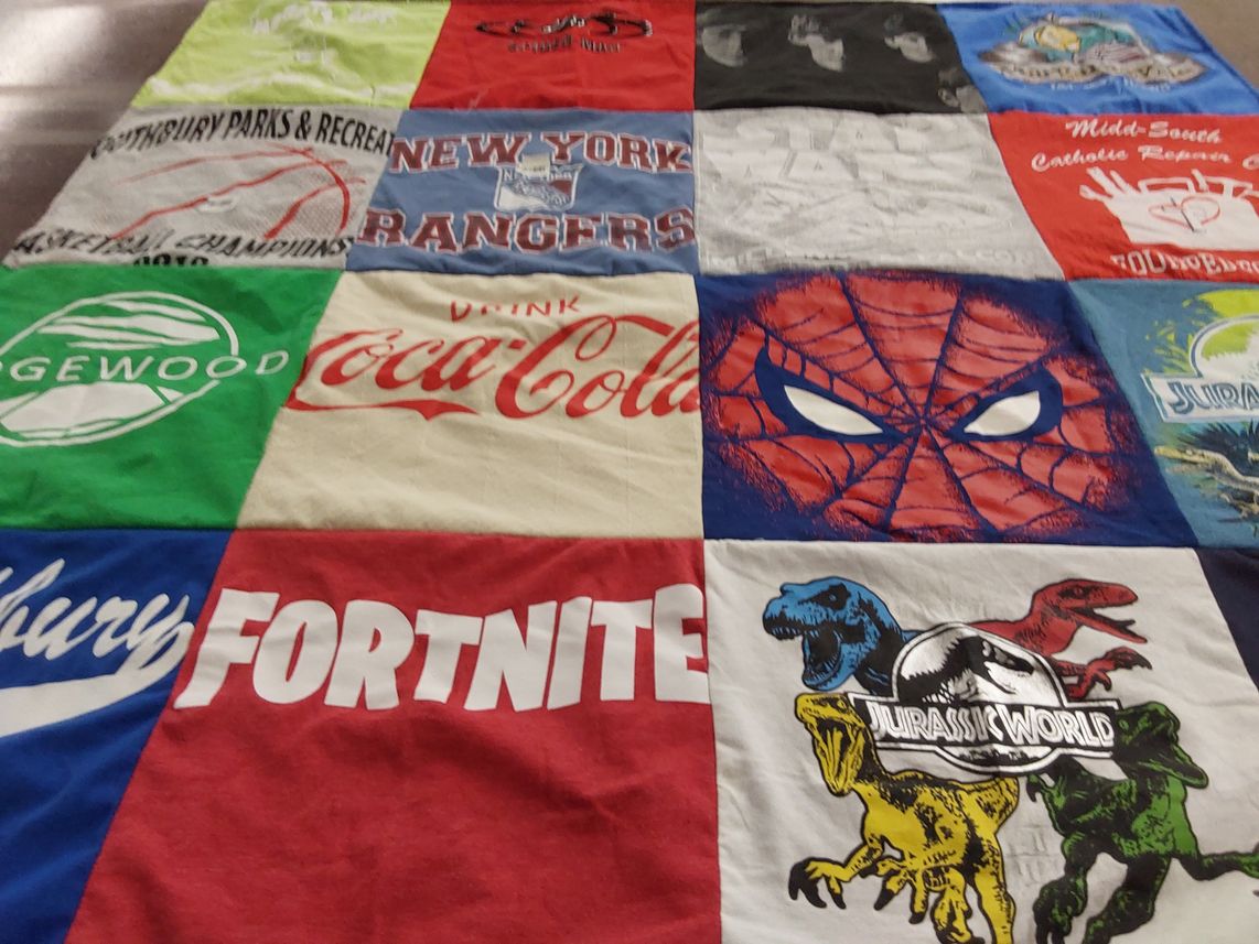 T-shirt quilt featuring new york rangers by Megan from CT
