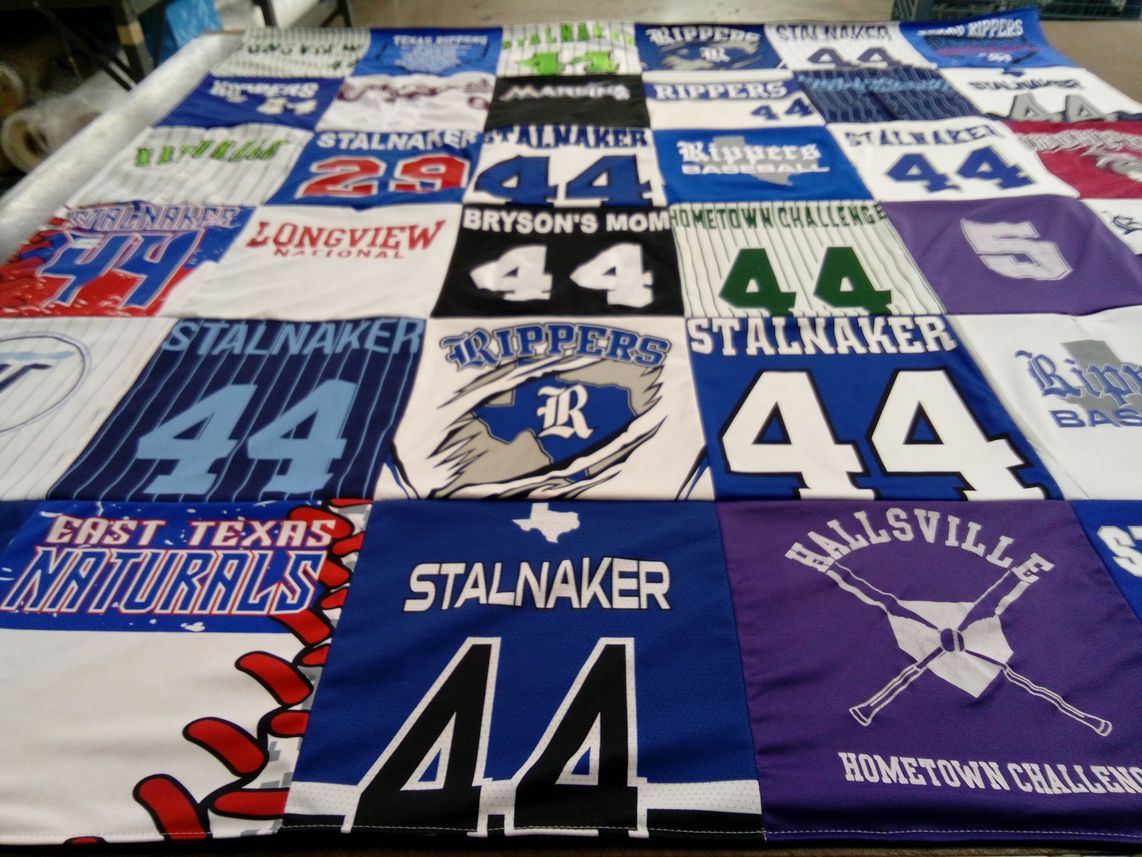T-shirt quilt featuring rippers baseball by Amber from TX