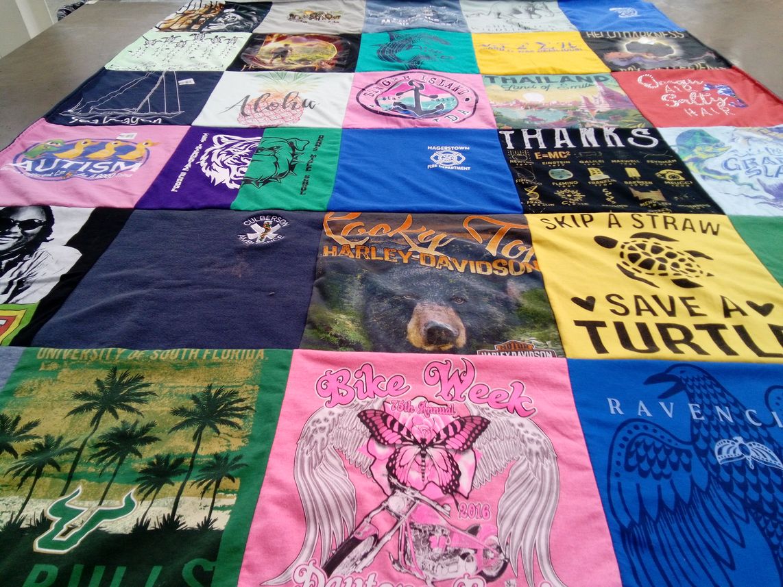 T-shirt quilt from university of south florida by Tina from IN