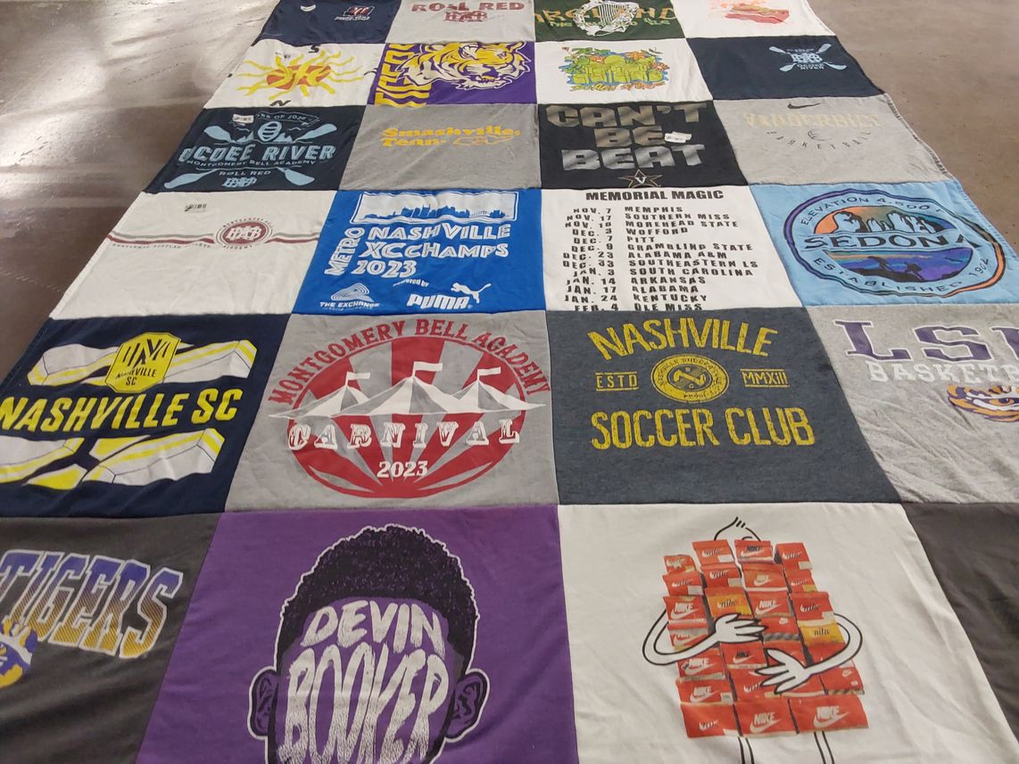 T-shirt quilt featuring nashville soccer club by Kristen from TN