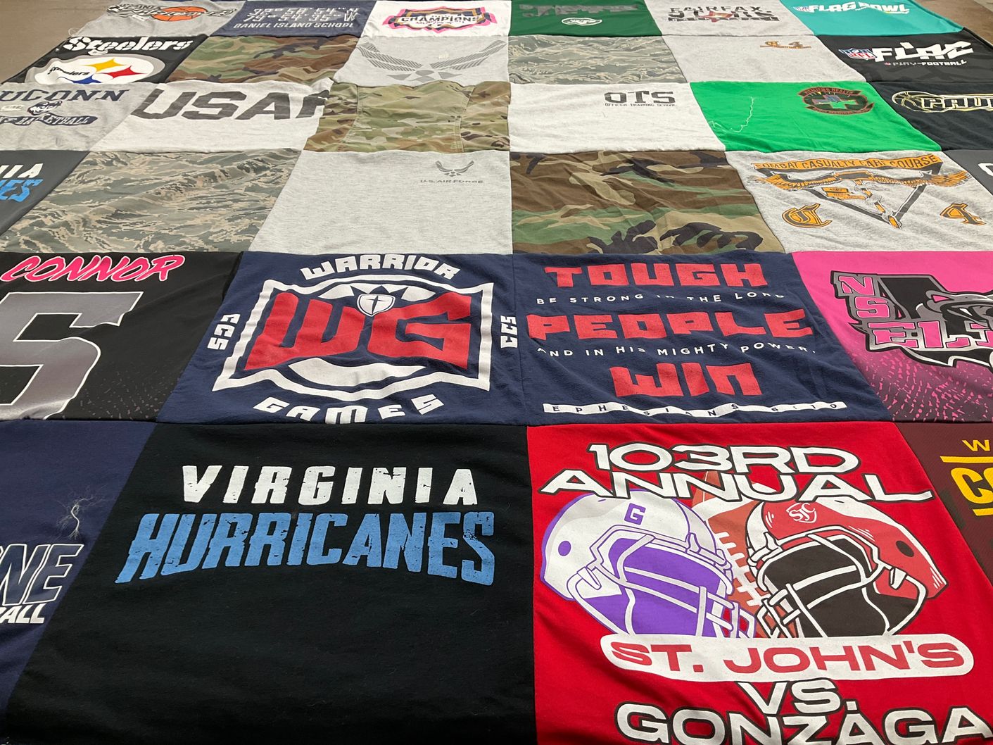 T-shirt quilt featuring virginia hurricanes by Tara from VA