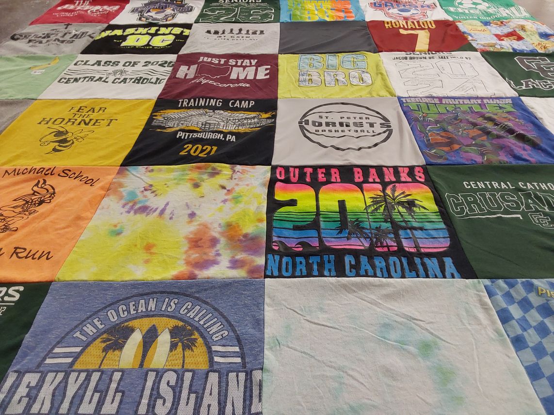 T-shirt quilt featuring st. peter hornets basketball by Kristina from OH