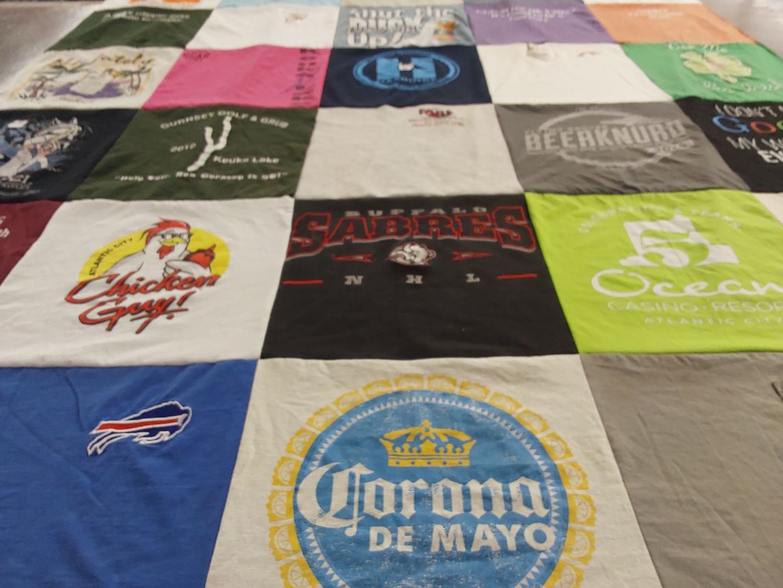 T-shirt quilt featuring buffalo sabres by Tamara from NY