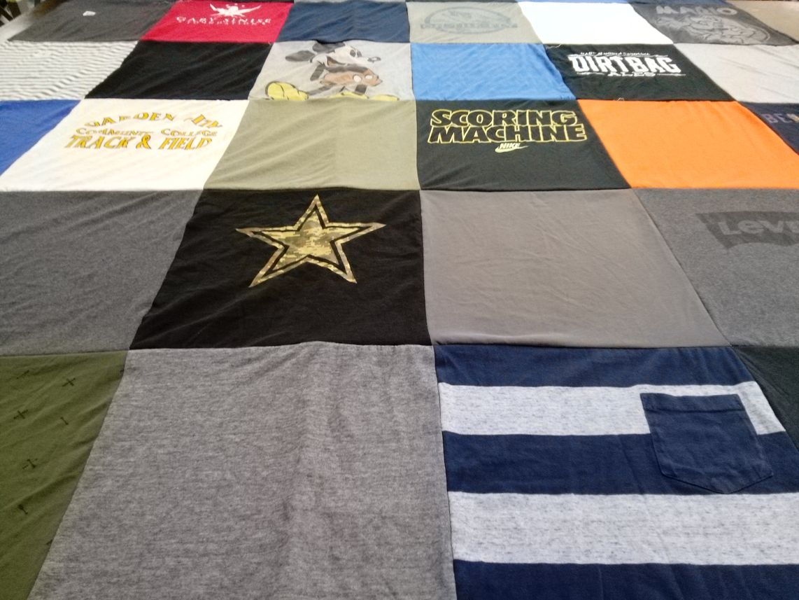 T-shirt quilt from gordon college by Crystal from GA