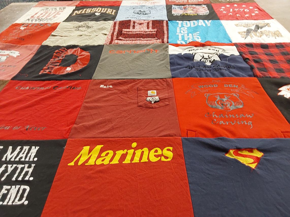 T-shirt quilt from university of missouri by Denise from MO