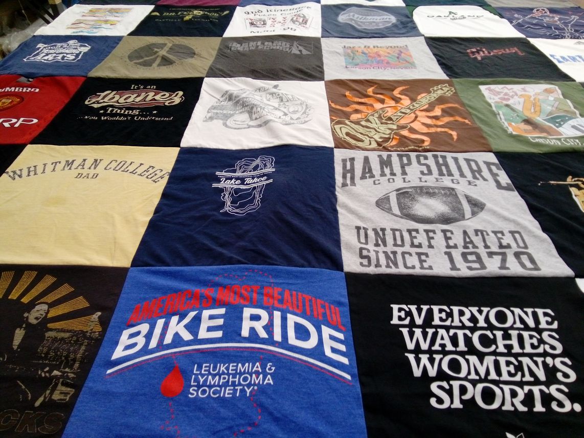 T-shirt quilt from whitman college, hampshire college by Adam from NV