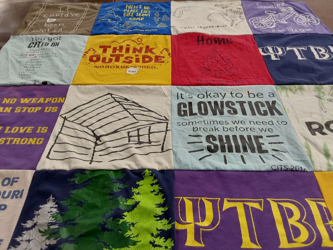 T-shirt quilt from university of missouri by Alex from MO