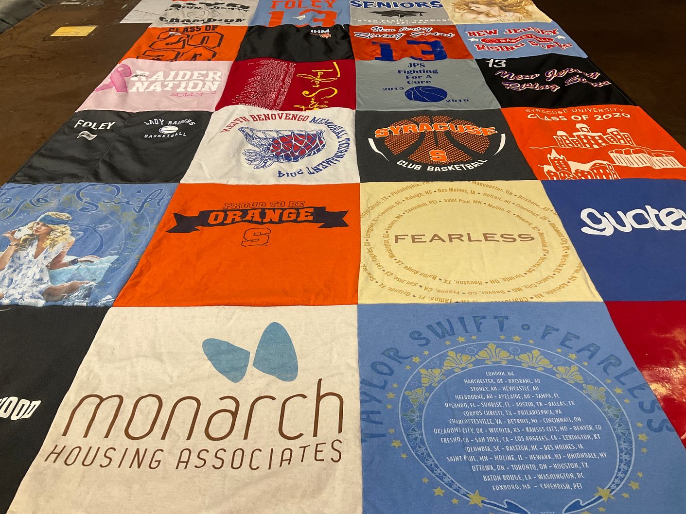 T-shirt quilt from syracuse university by Tracey from NJ
