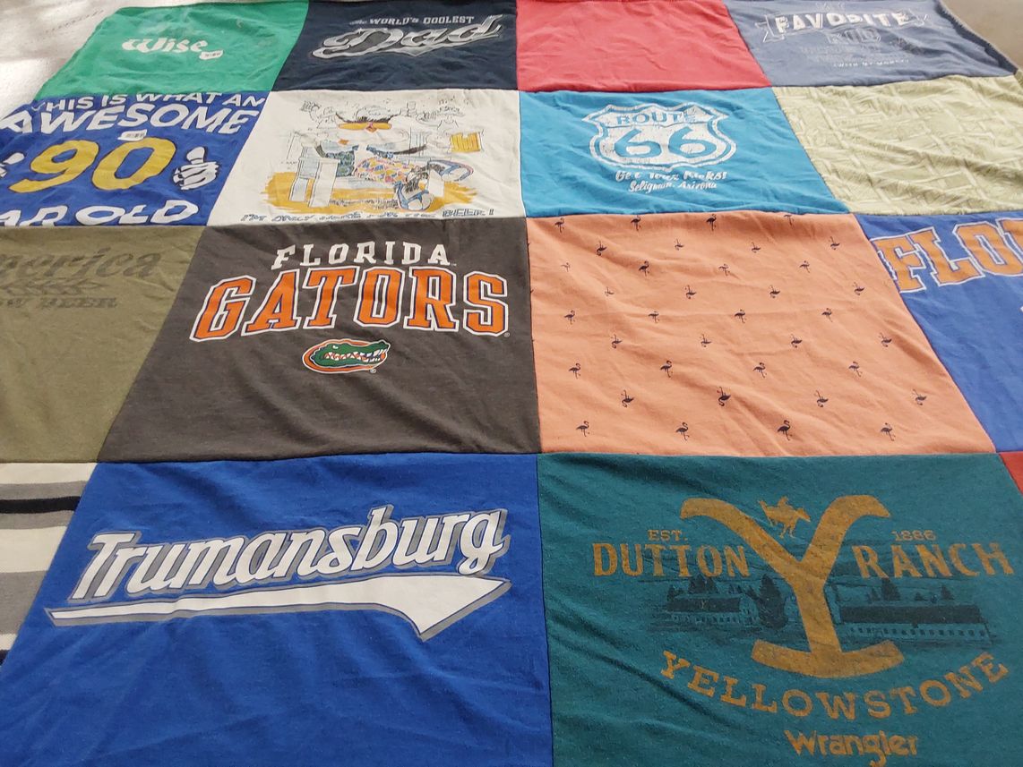 T-shirt quilt from university of florida by Carol from FL