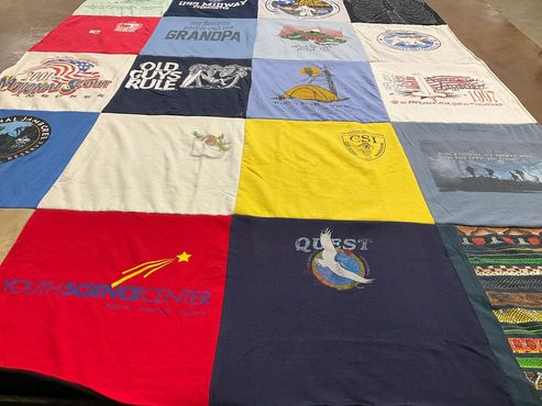 T-shirt quilt from csi college by Kristen from CA