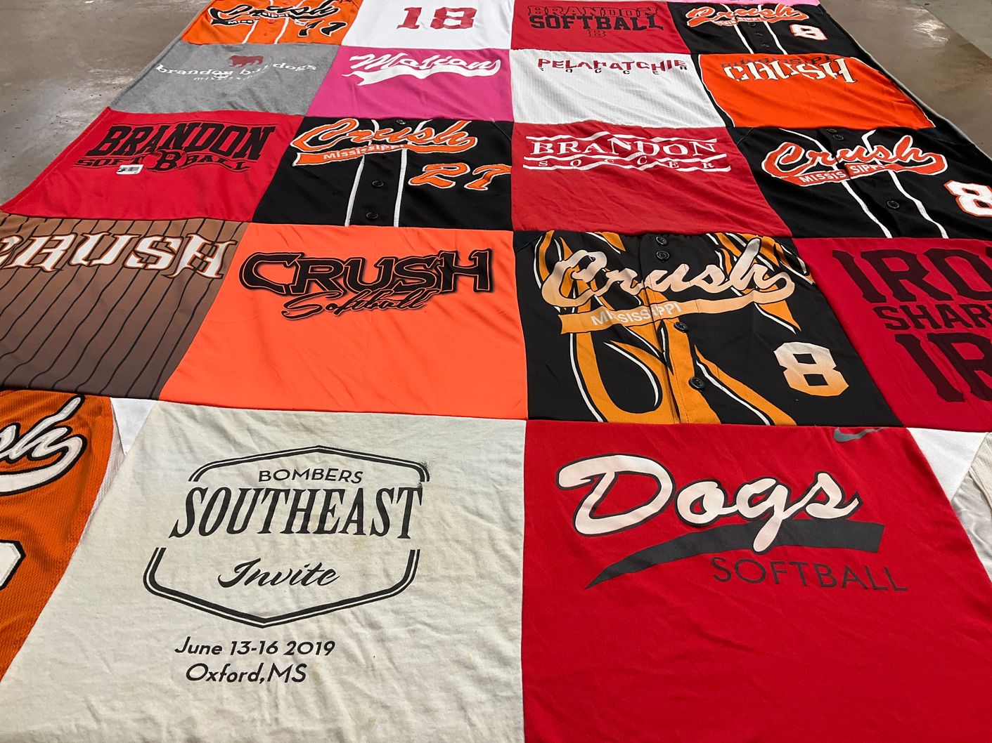T-shirt quilt featuring crush softball by Stephanie from FL