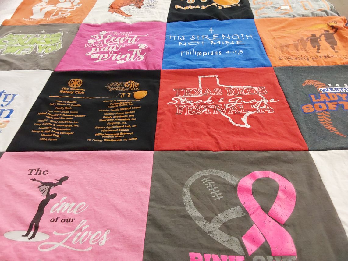 T-shirt quilt featuring lady softball by Cheryl from GA