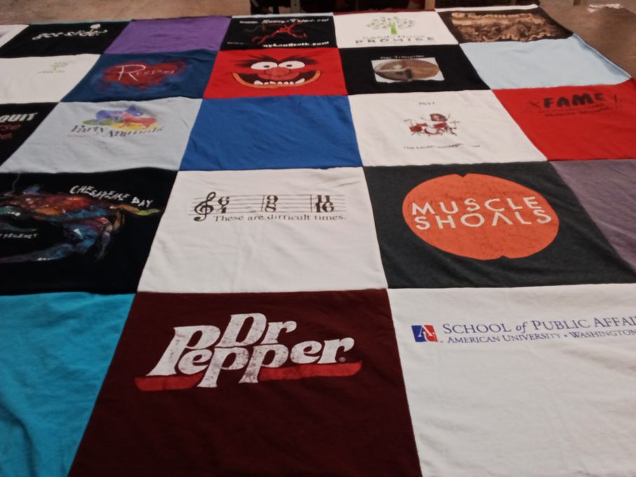 T-shirt quilt from american university by Laura from VA