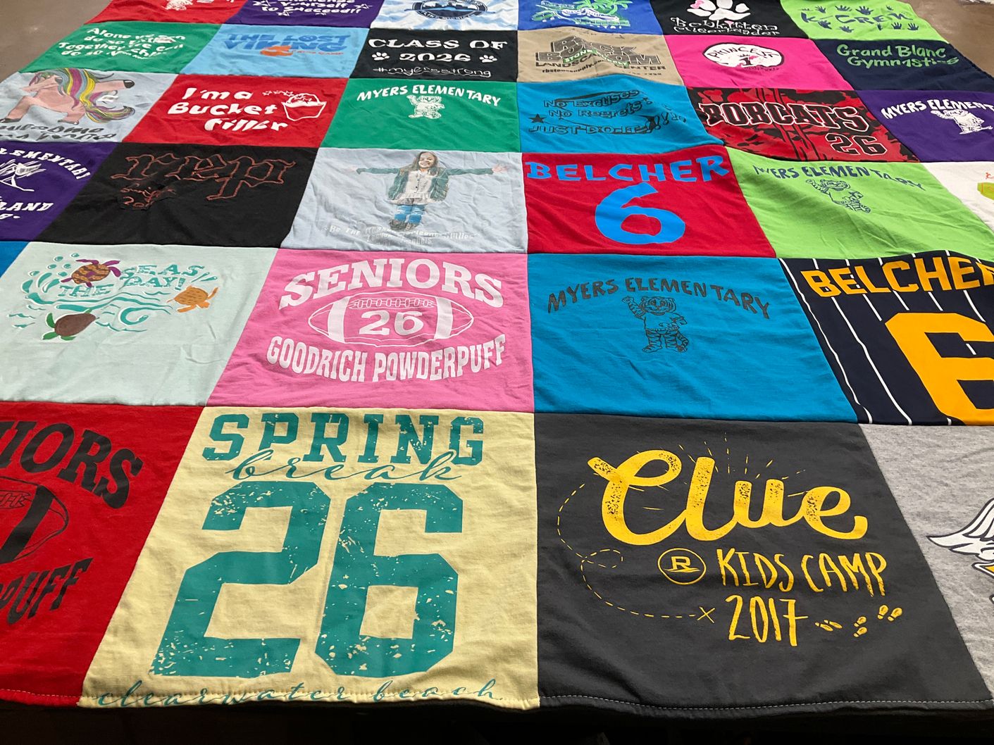 T-shirt quilt featuring bobcats by Donna from MI