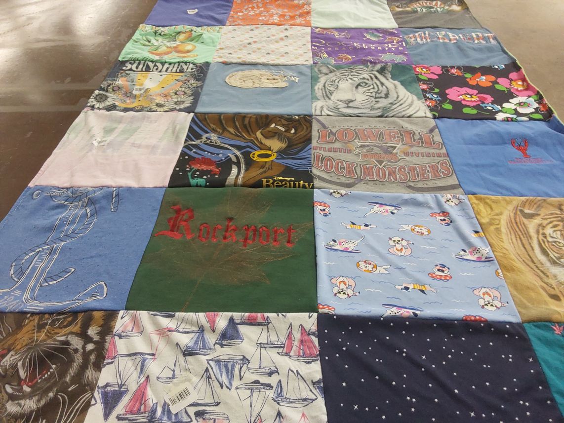 T-shirt quilt from lowell university by Ash from MA