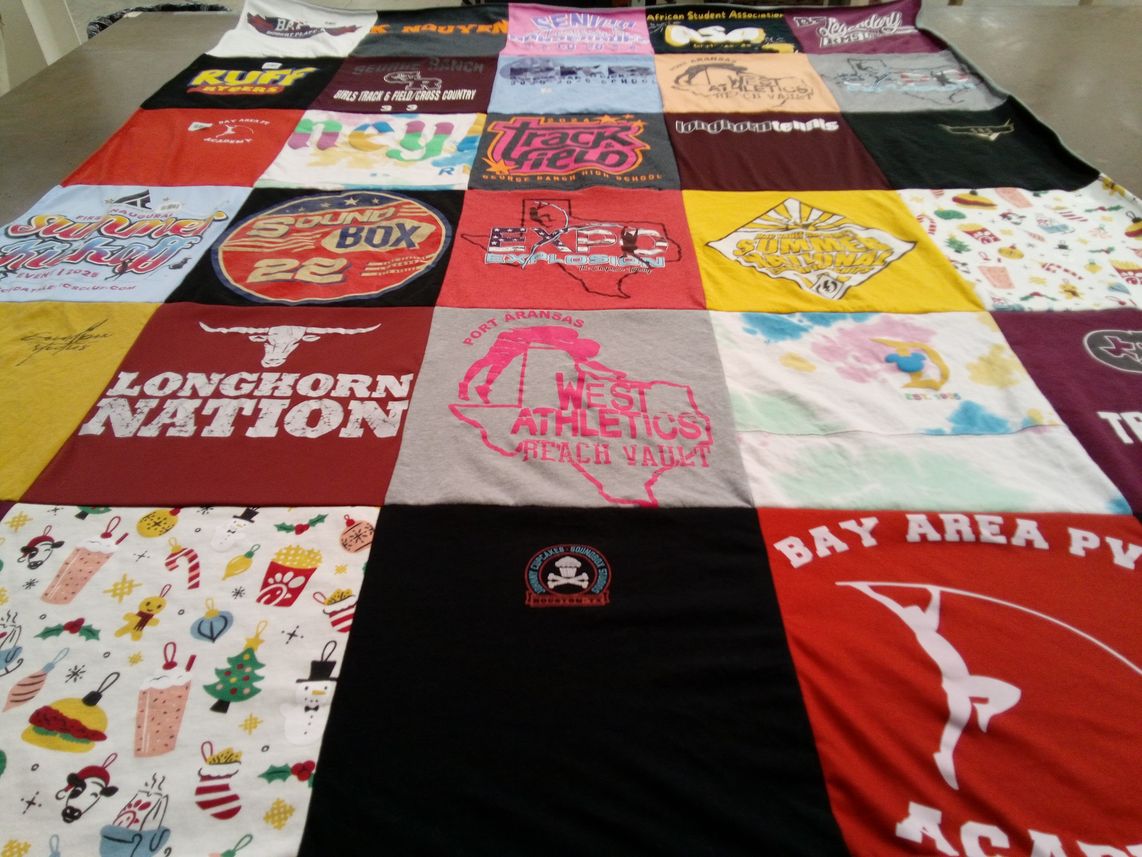 T-shirt quilt featuring longhorns by Sarah from TX