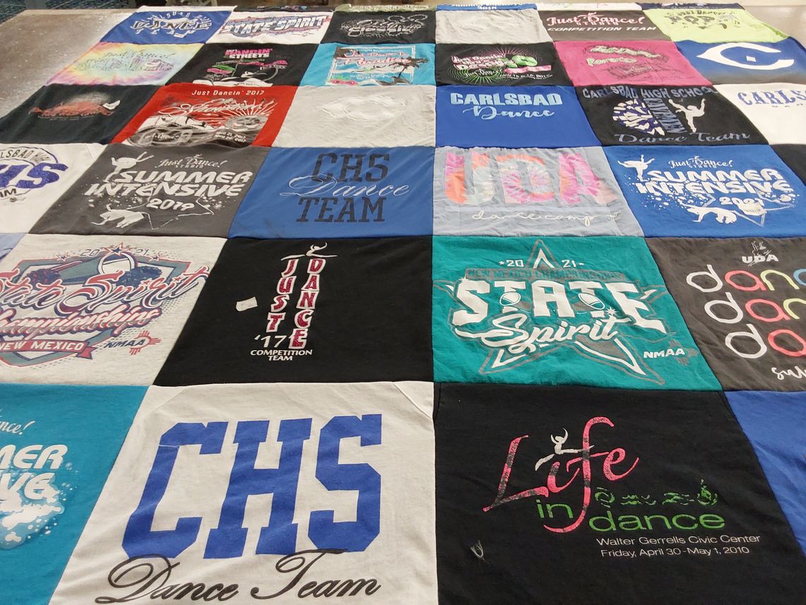 T-shirt quilt featuring chs dance team by Melissa from NM