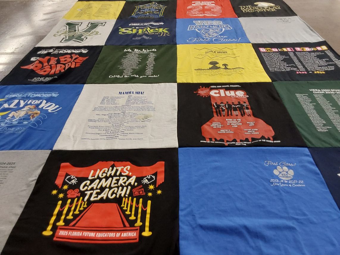 T-shirt quilt from viera high school by Katharine from FL