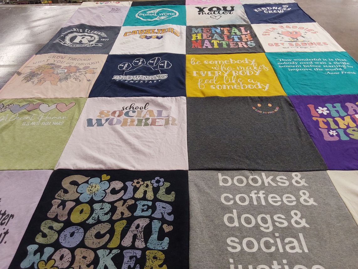 T-shirt quilt from browning elementary school by Elizabeth from MI