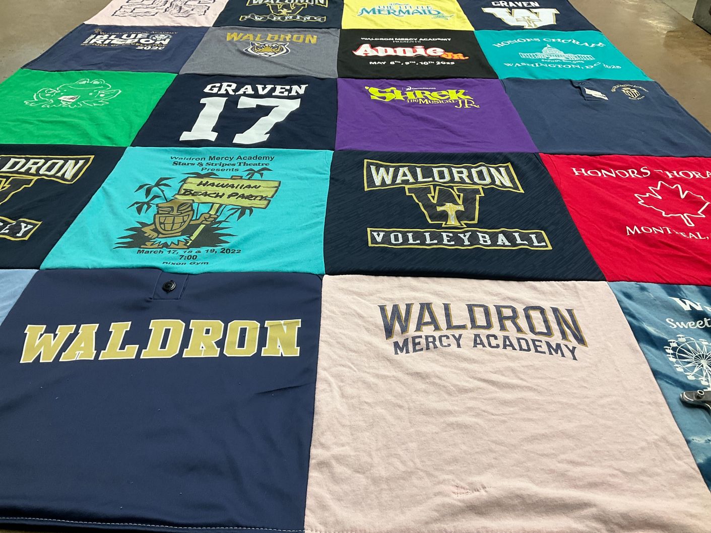 T-shirt quilt from waldron mercy academy by Patrick from PA