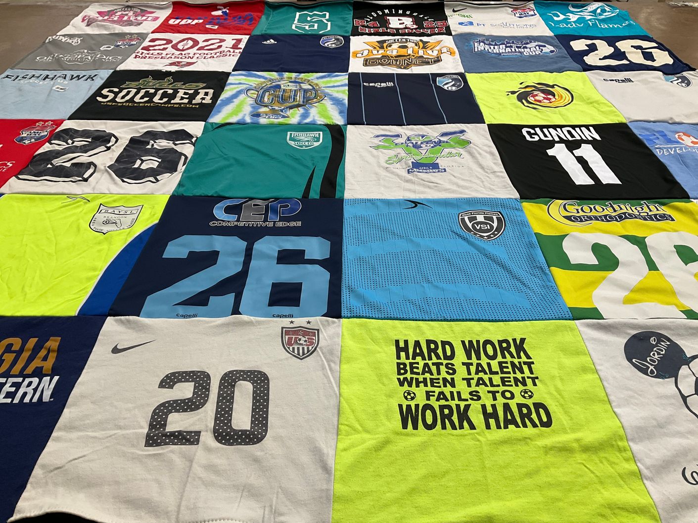 T-shirt quilt from georgia southern university by Lynn from FL