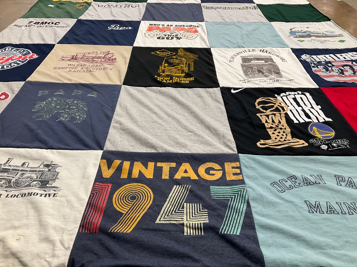 T-shirt quilt featuring golden state warriors by N from CA