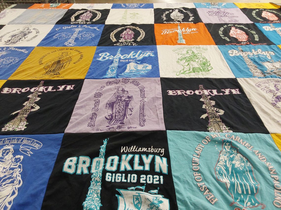 T-shirt quilt with cultural festivals, community celebrations themes by Peter from NY