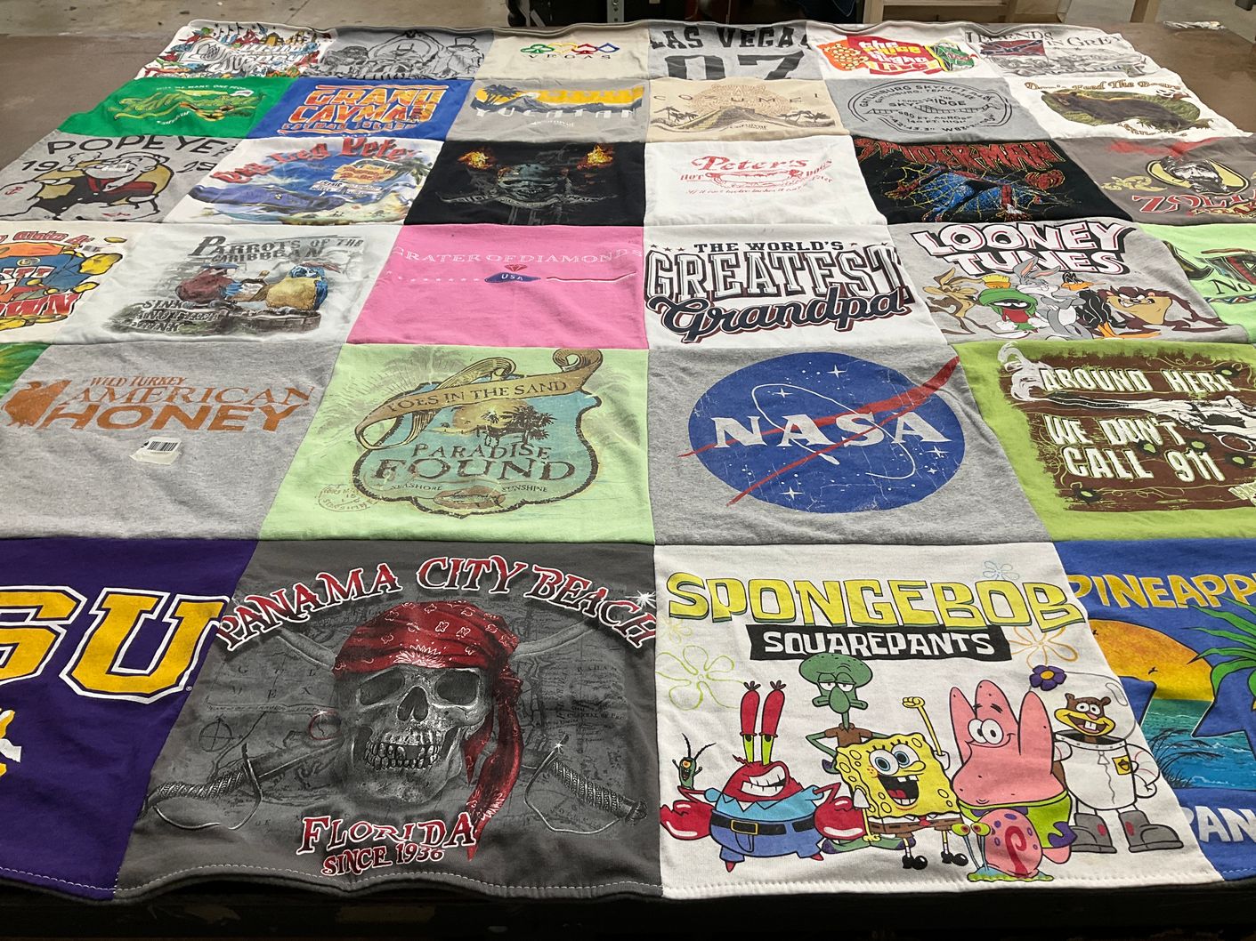 T-shirt quilt from louisiana state university by Peter from LA