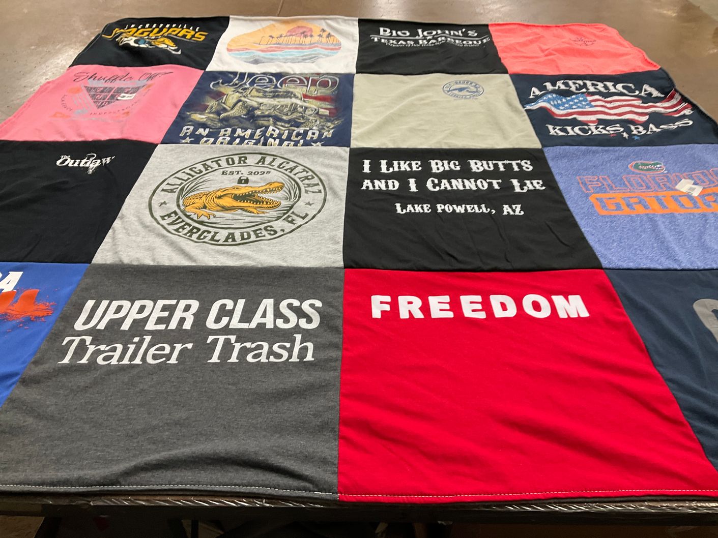 T-shirt quilt featuring florida gators by Deana from FL