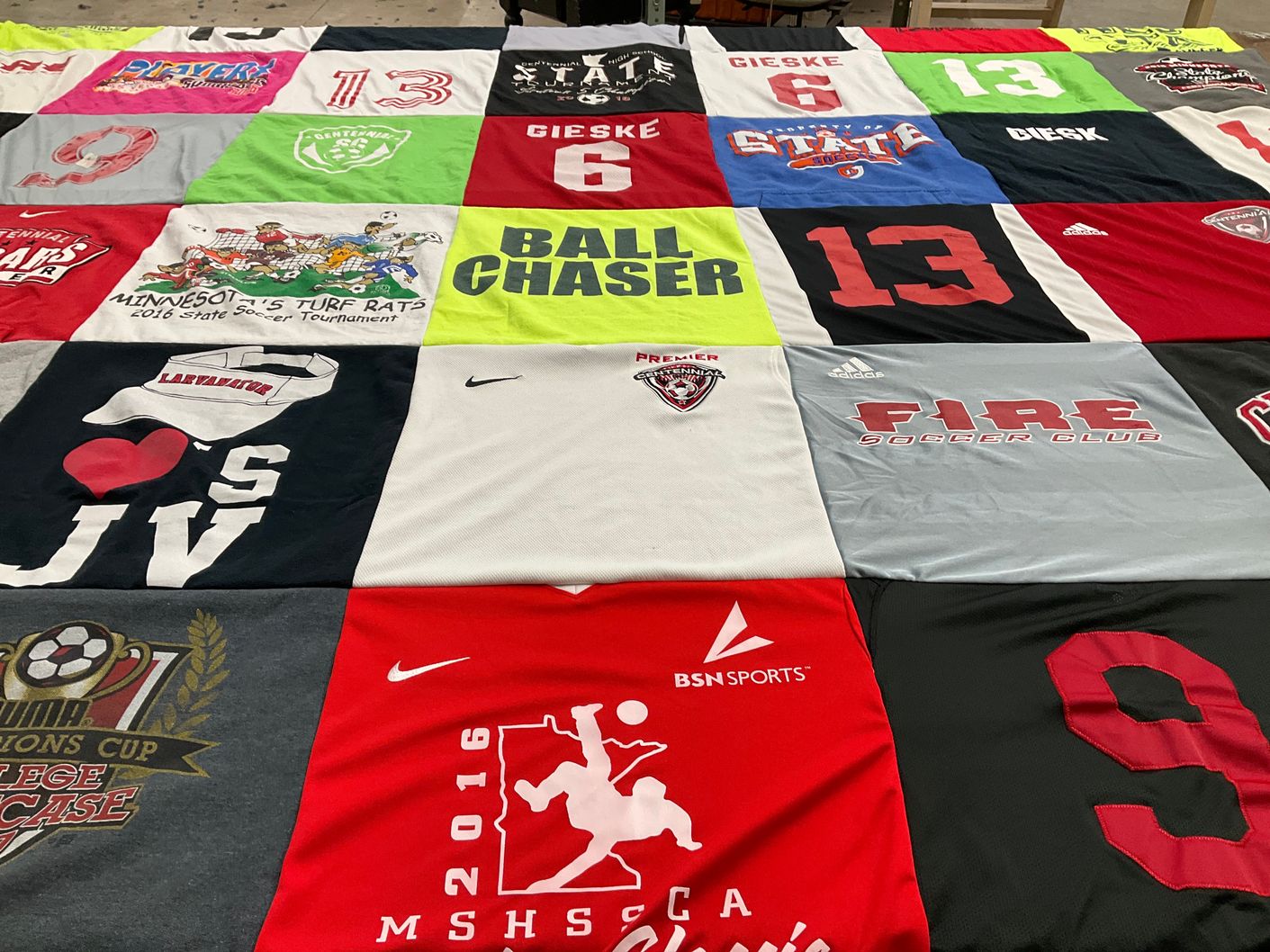 T-shirt quilt from lavivator university by Judy from MN