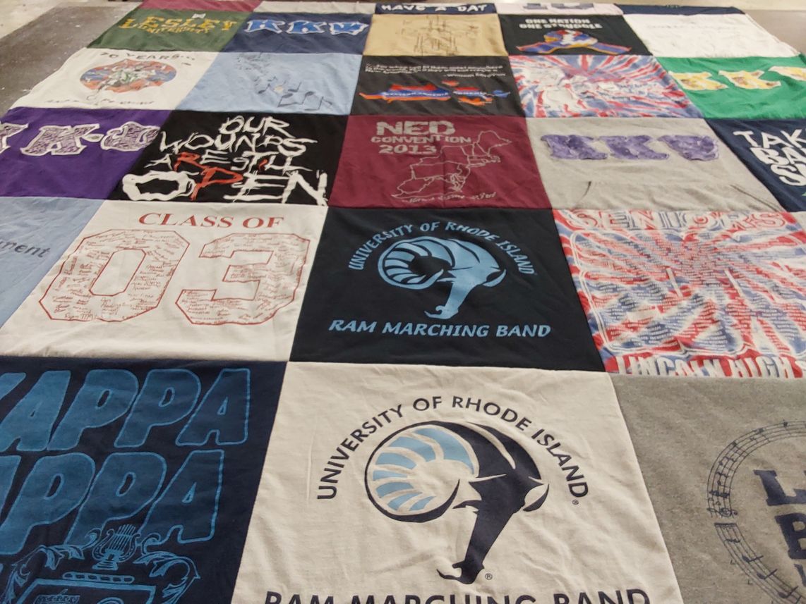 T-shirt quilt from university of rhode island by Dalita from NY