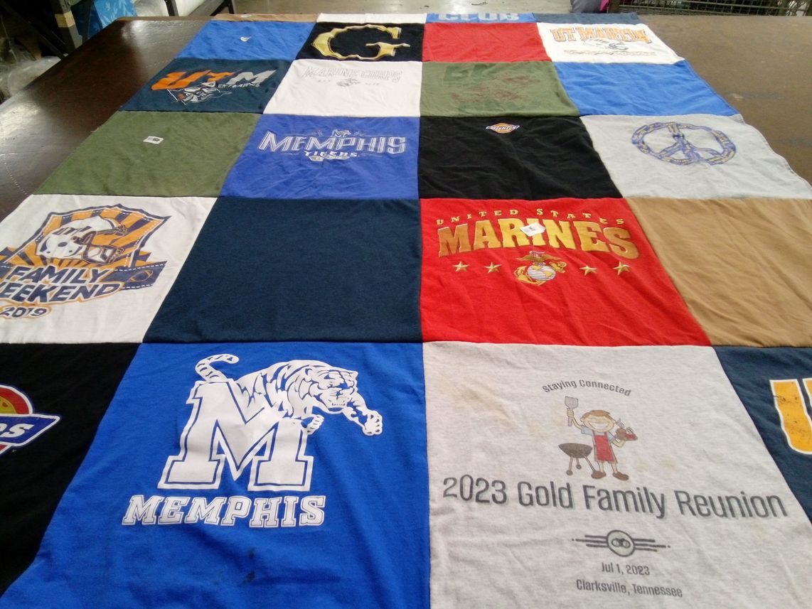 T-shirt quilt featuring memphis tigers by Liz from TN