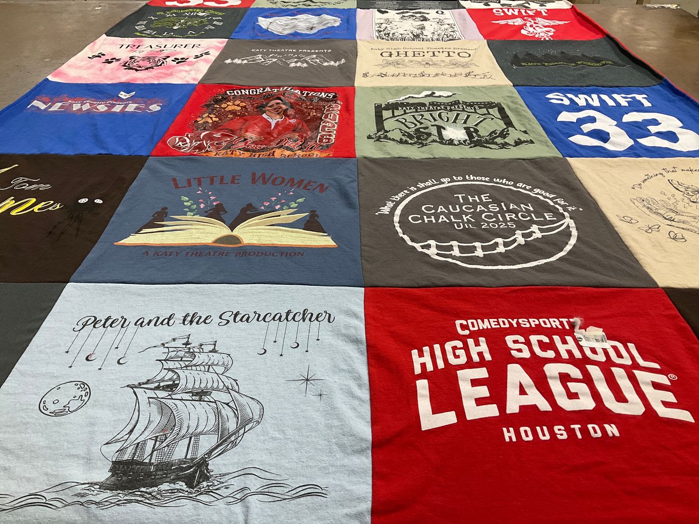 T-shirt quilt from katy high school, high school by Patricia from TX