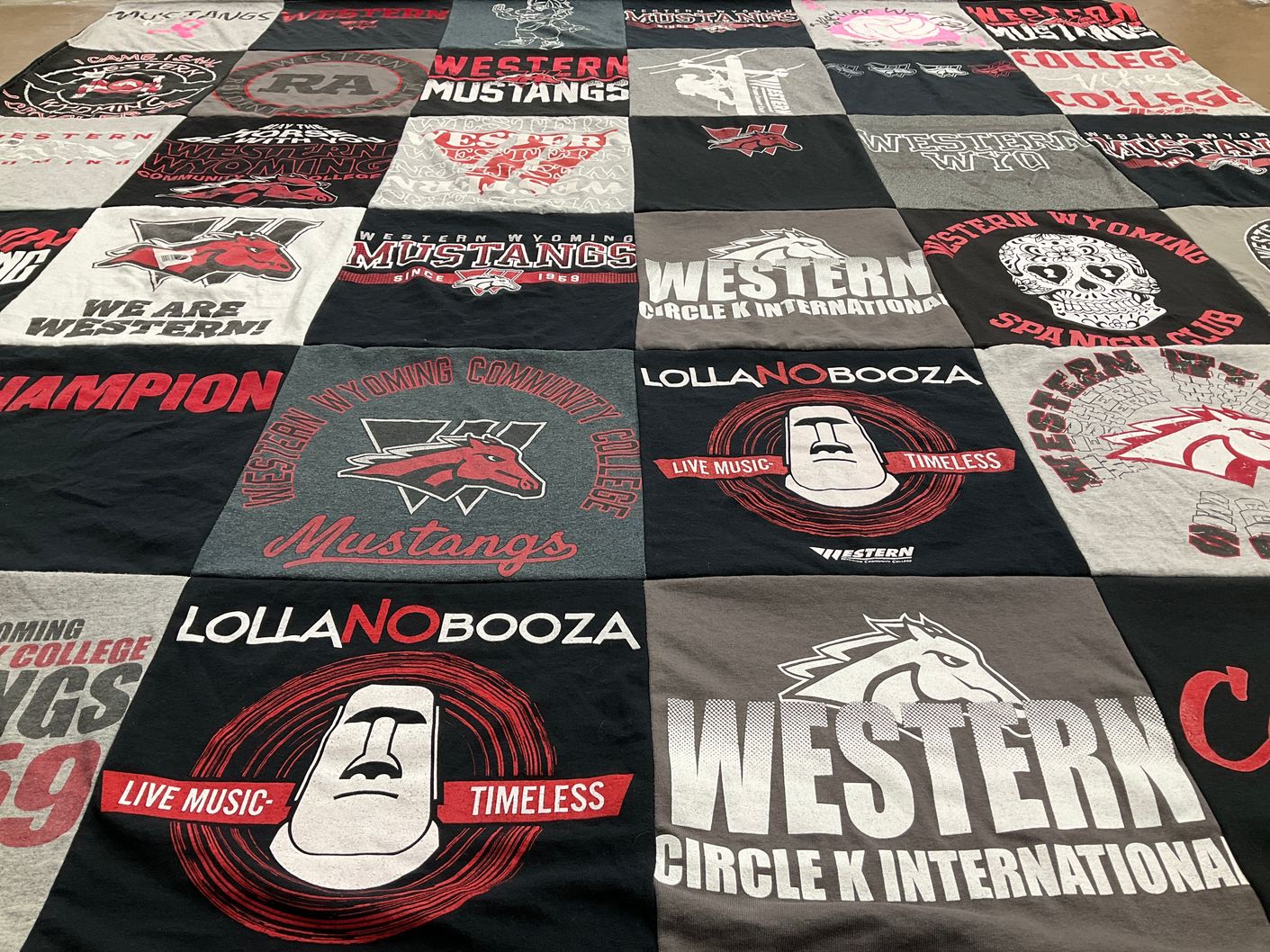 T-shirt quilt featuring western wyoming mustangs by Xitlaly from WY