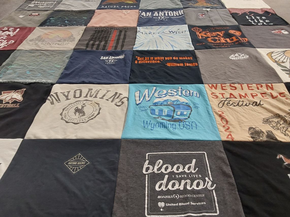 T-shirt quilt featuring wyoming football by Xitlaly from WY