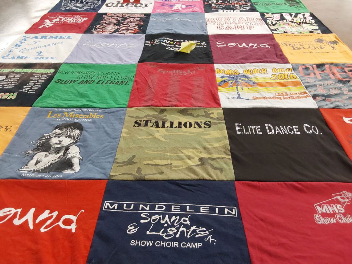 T-shirt quilt from mundelein high school by Joan from FL