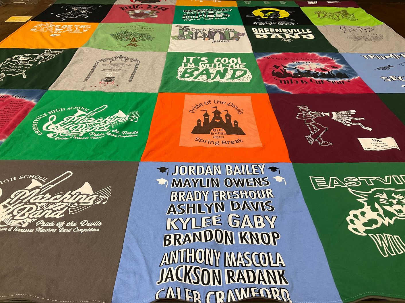 T-shirt quilt from greeneville high school by New from TN