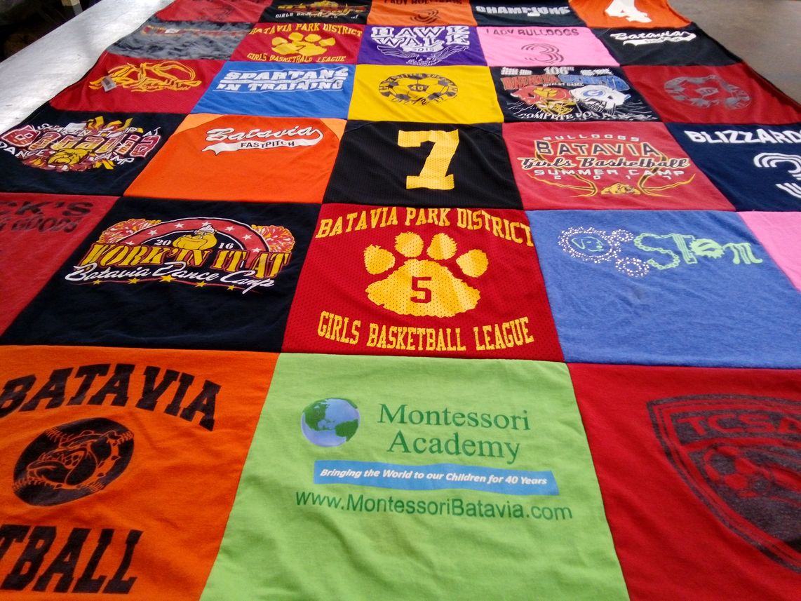 T-shirt quilt from batavia high school by Brian from IL