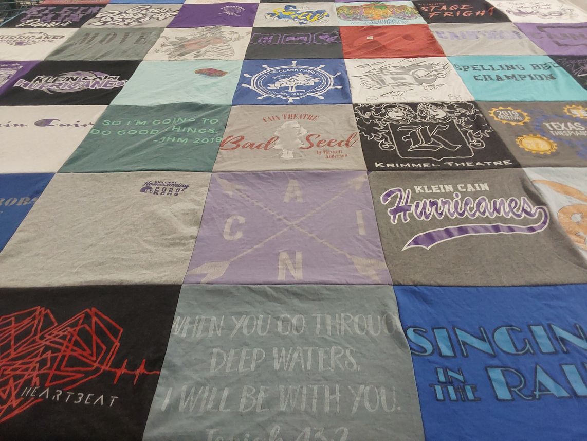 T-shirt quilt from klein cain high school by Brandy from TX