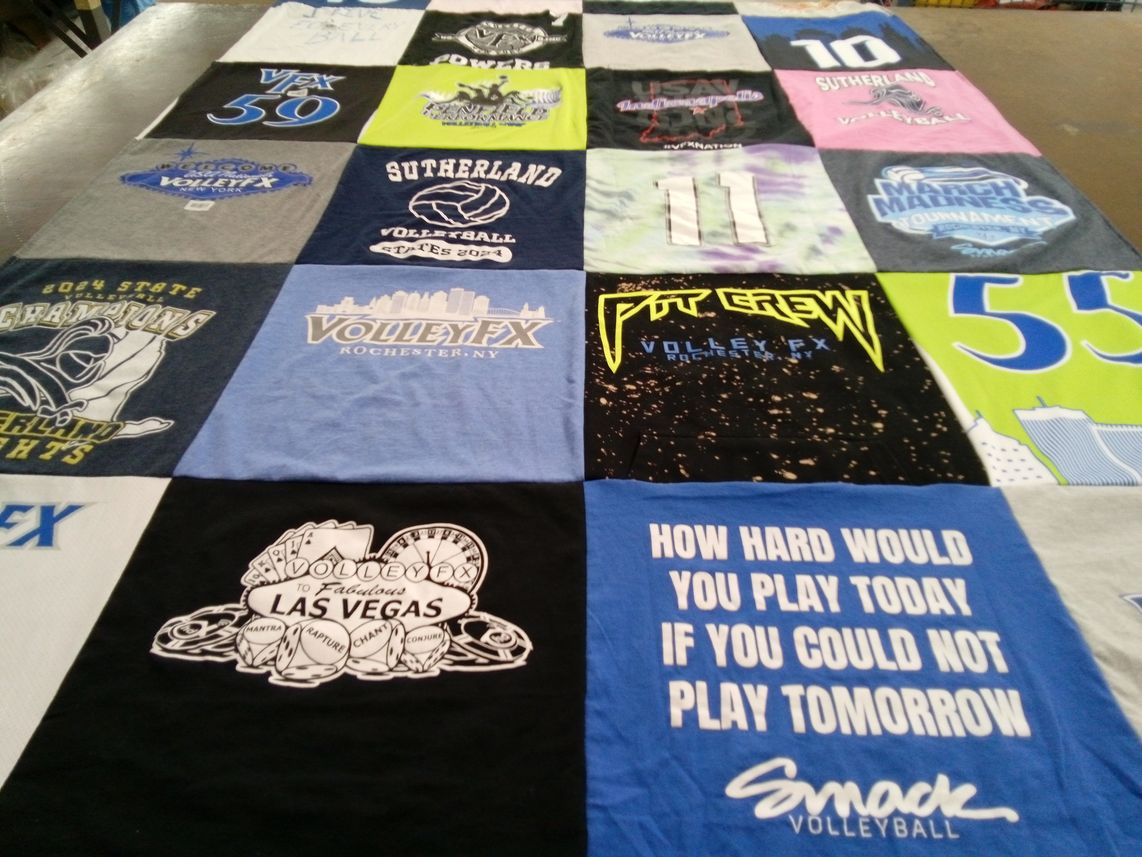 T-shirt quilt featuring volleyfx by Lisa from NY