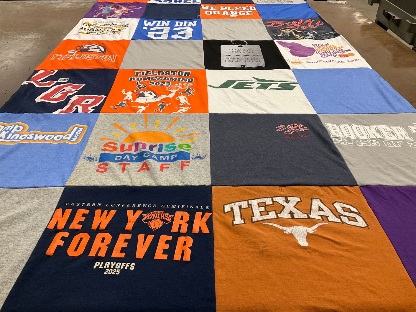 T-shirt quilt featuring new york knicks by amy from NY