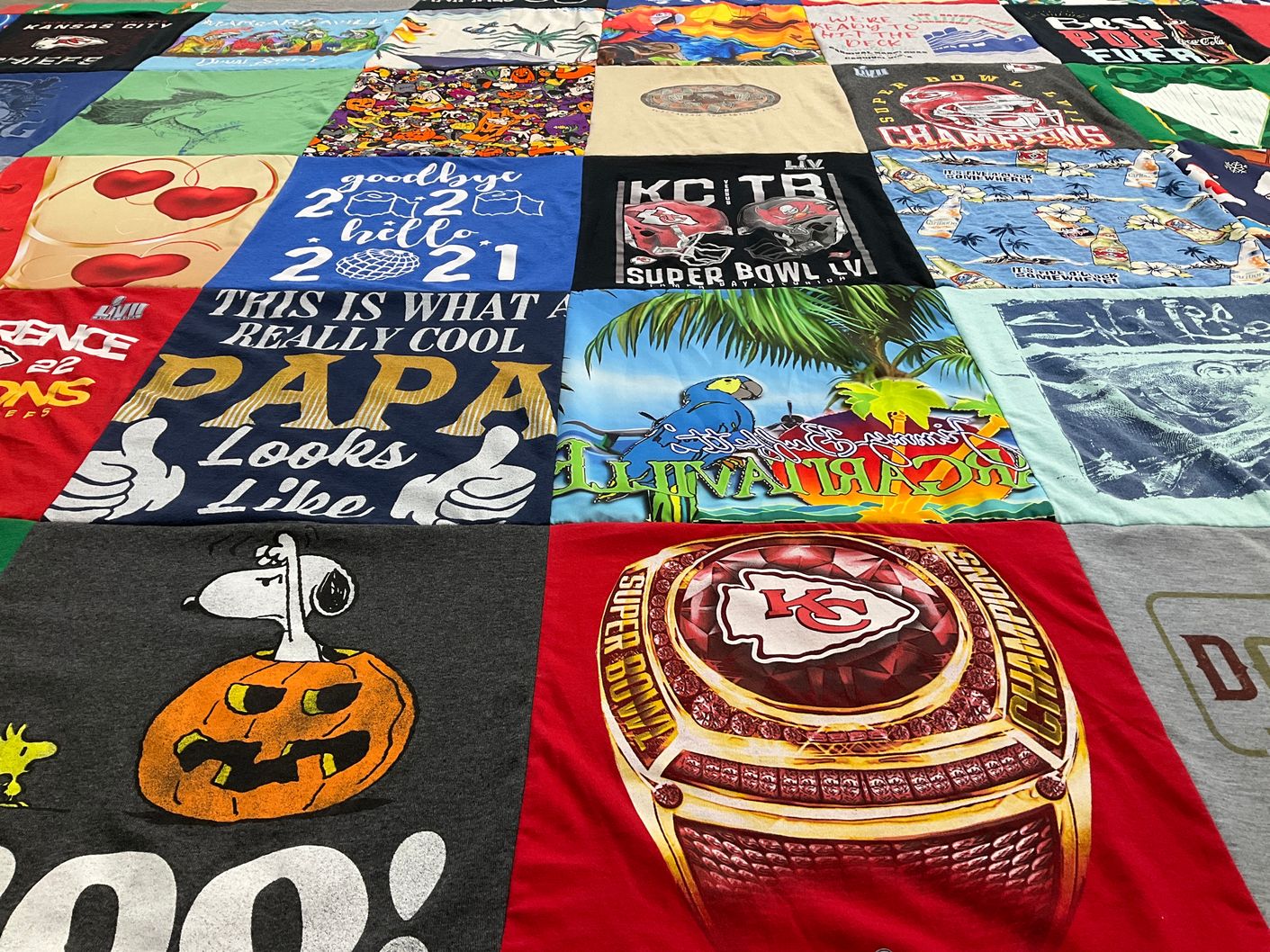 T-shirt quilt featuring kansas city chiefs by Florence from FL