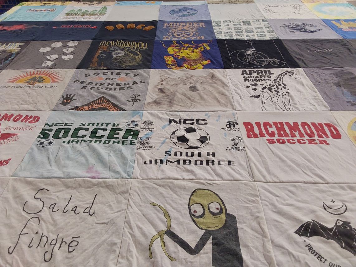 T-shirt quilt featuring richmond soccer, ncc south soccer by Bailey from IN