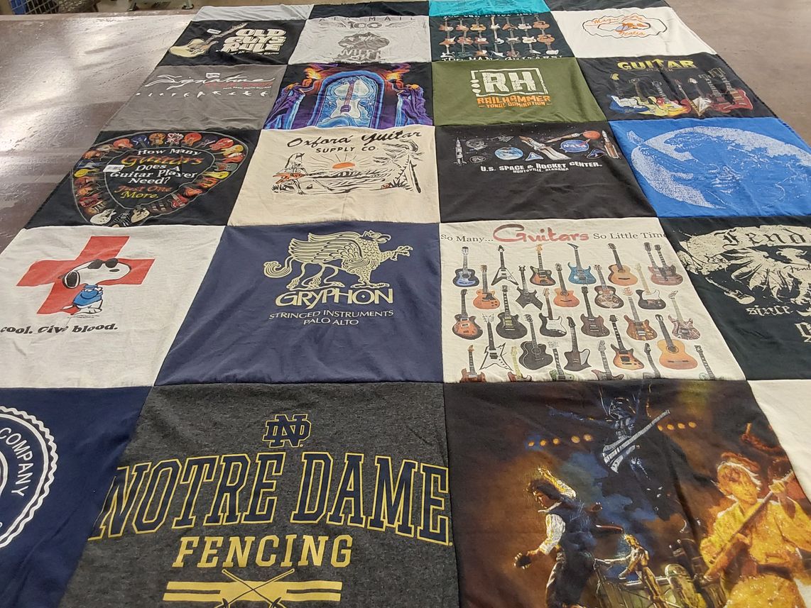 T-shirt quilt from notre dame university by Bill from IL