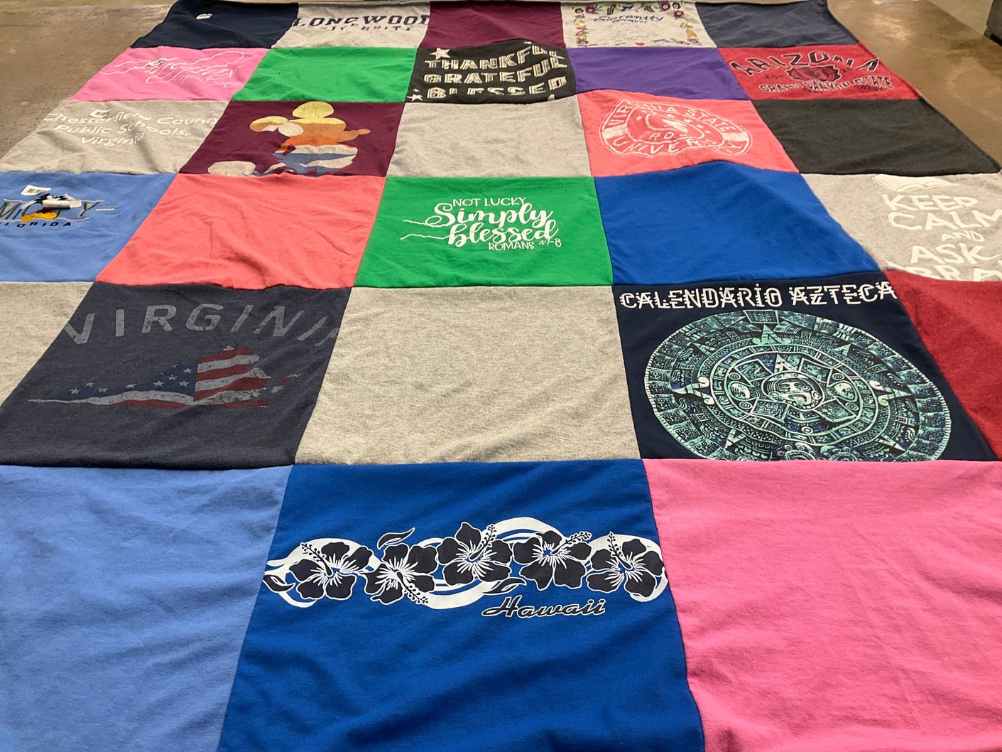 T-shirt quilt from longwood university by Camille from VA